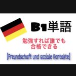 【ドイツ語基礎】B1合格方法 最短単語マスター 〔Freundschaft〕
